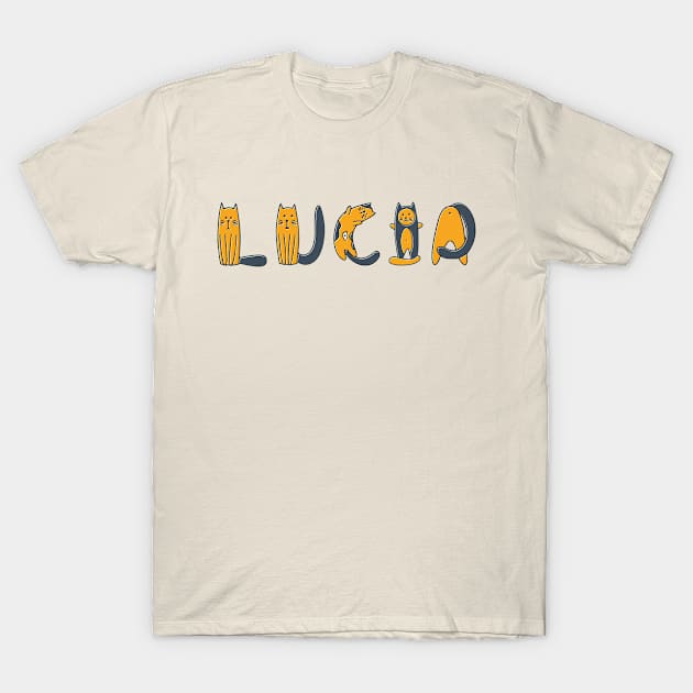 Lucia | Girl Name | Cat Lover | Cat Illustration T-Shirt by LisaLiza